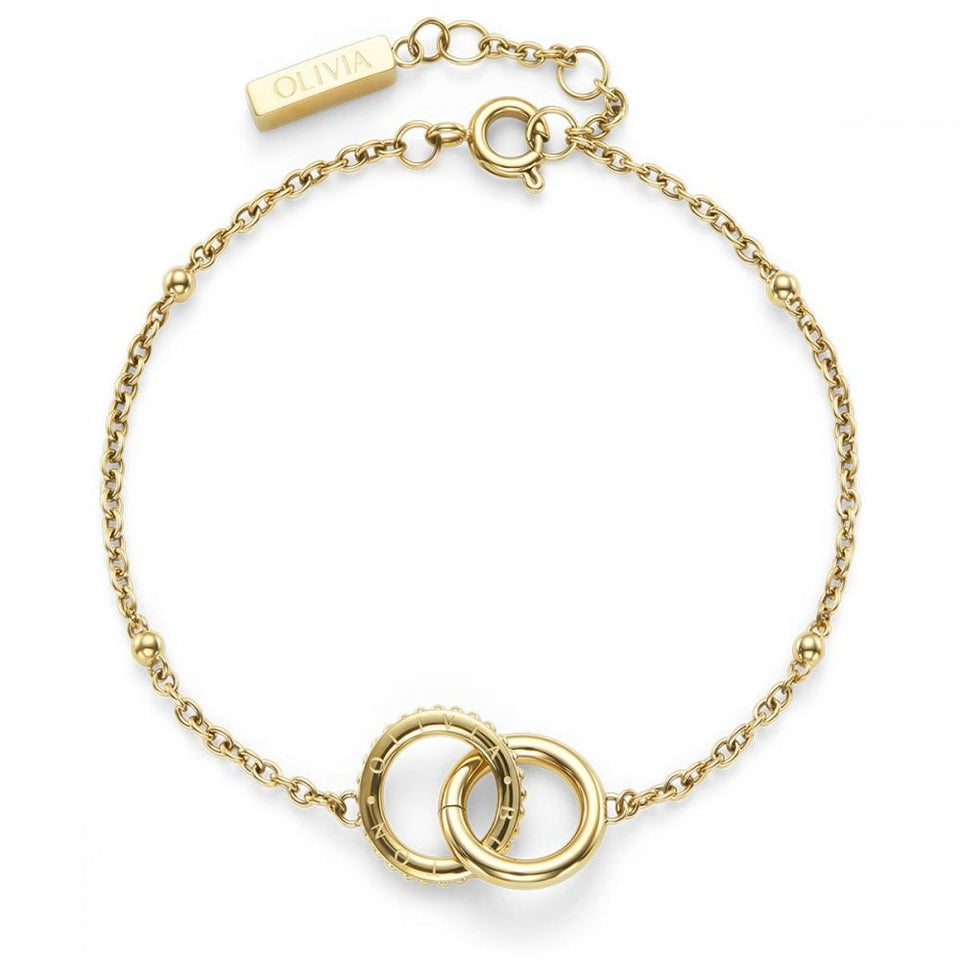 Olivia Burton Ladies Infinite Gold Plated Interlocking Amity Circle Bracelet