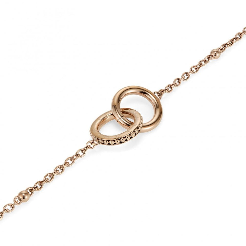 Olivia Burton Ladies Infinite Rose Plated Interlocking Amity Circle Bracelet