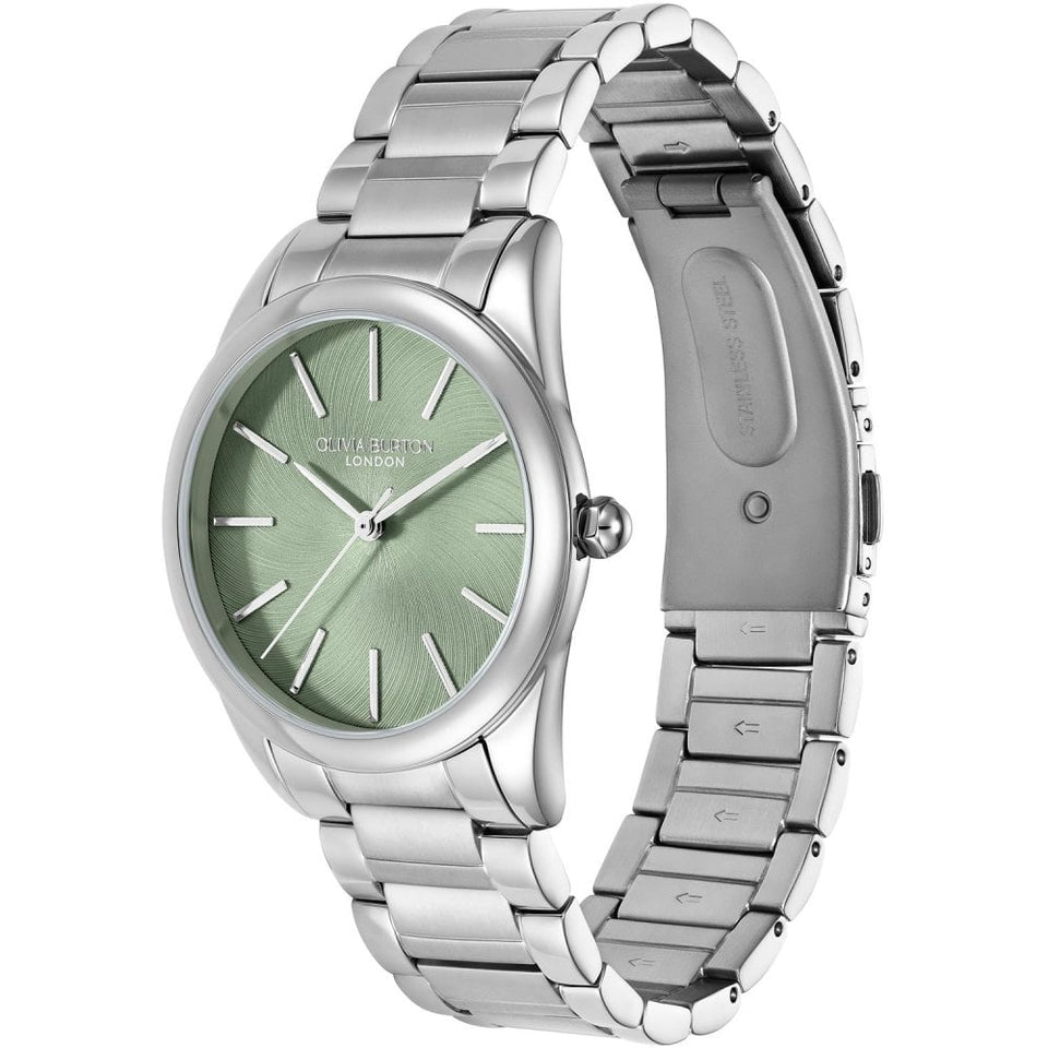 Olivia Burton Ladies Intensity 34mm Mint Green Dial Bracelet Watch