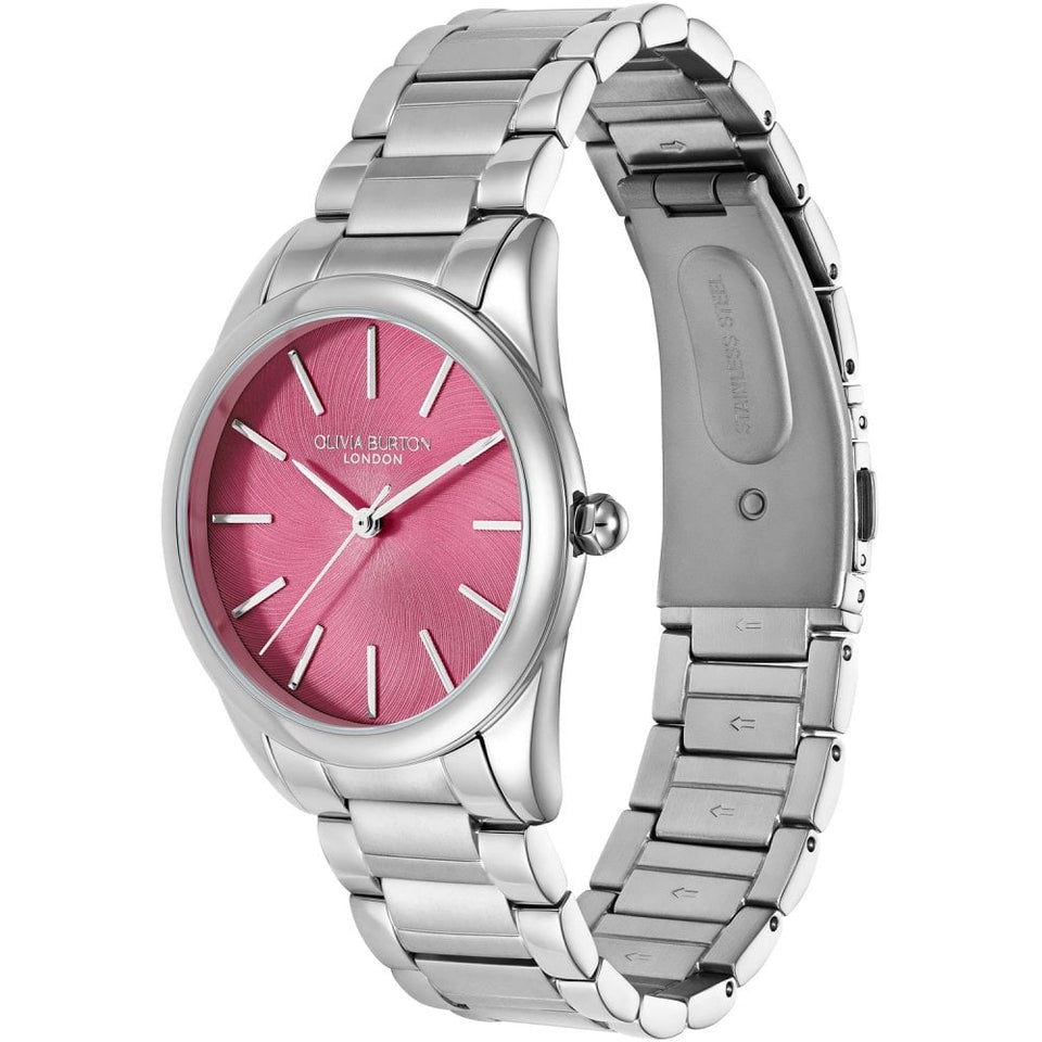 Olivia Burton Ladies Intensity 34mm Pink Crush Dial Bracelet Watch