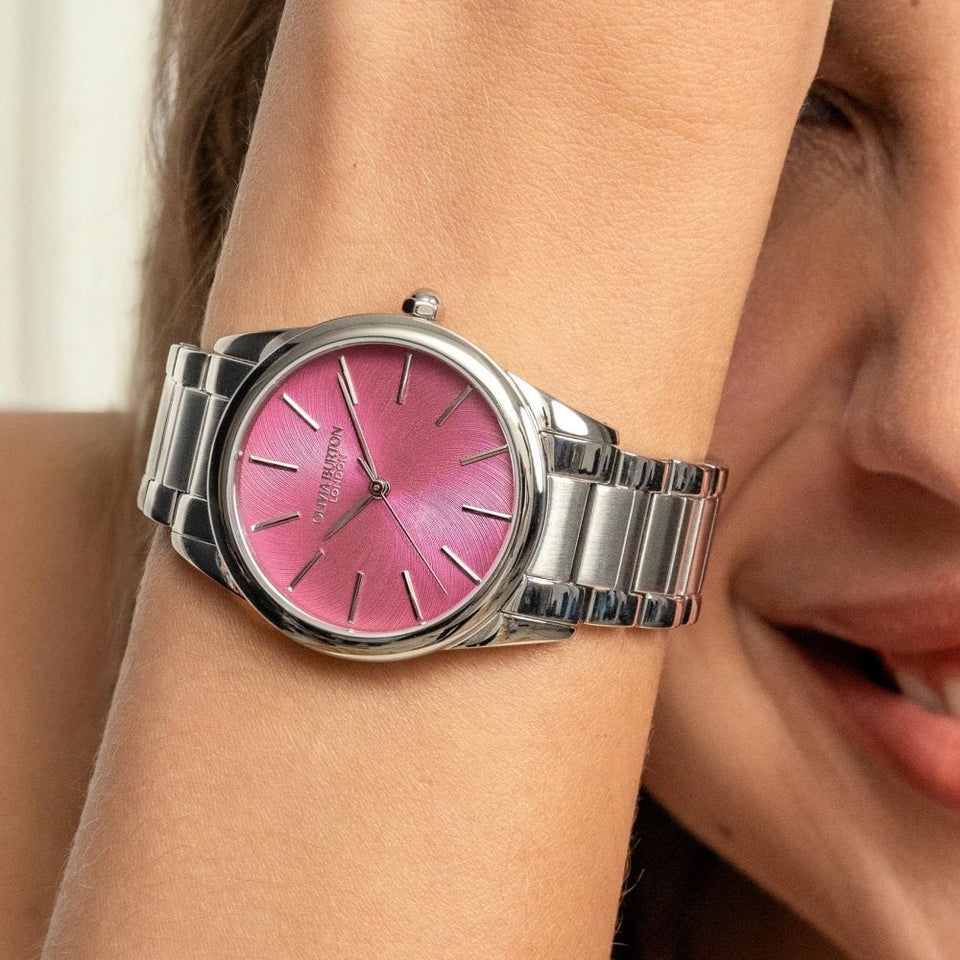 Olivia Burton Ladies Intensity 34mm Pink Crush Dial Bracelet Watch