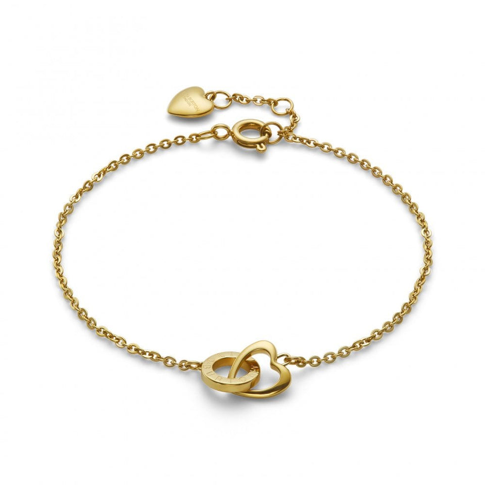 Olivia Burton Ladies Kindred Interlink Gold Tone Heart Bracelet