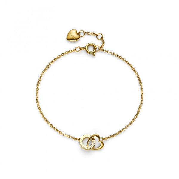 Olivia Burton Ladies Kindred Interlink Gold Tone Heart Bracelet