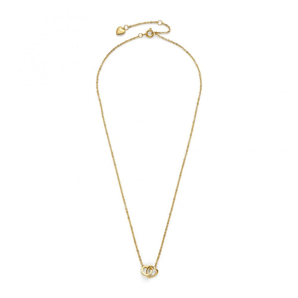 Olivia Burton Ladies Kindred Interlink Gold Tone Heart Necklace