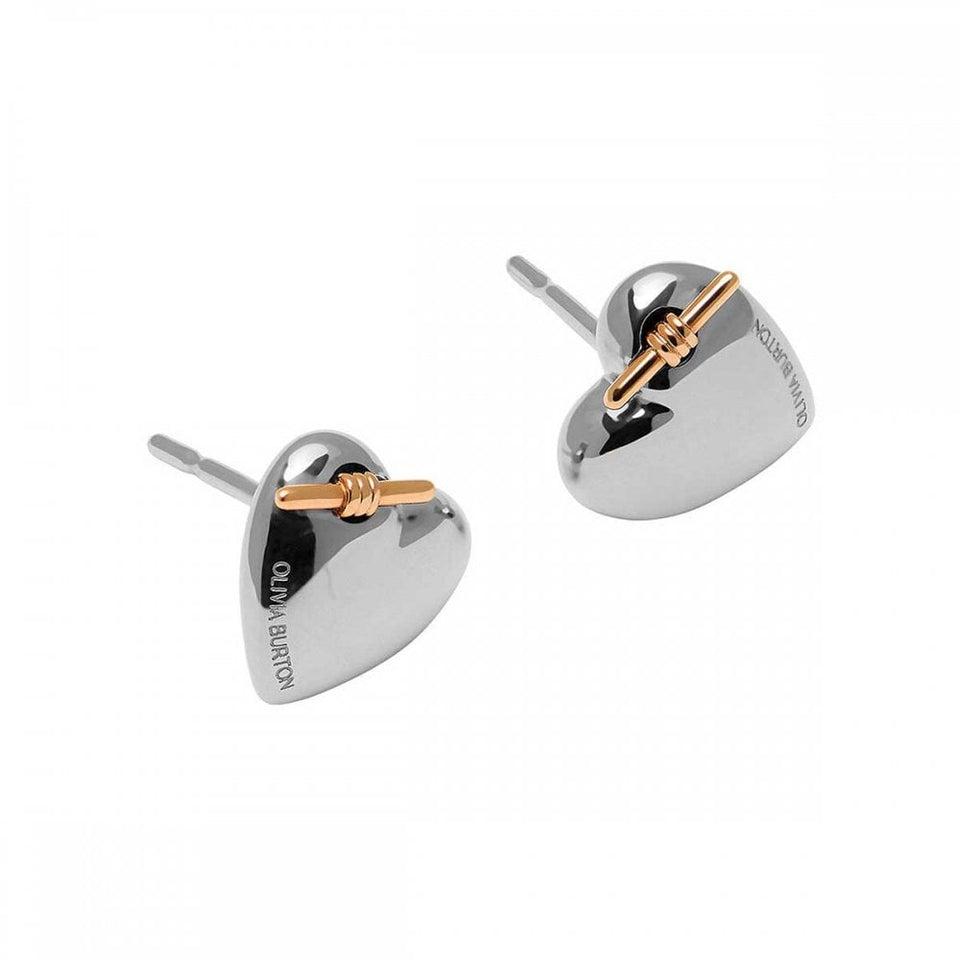 Olivia Burton Ladies Knot Heart Stud Earrings