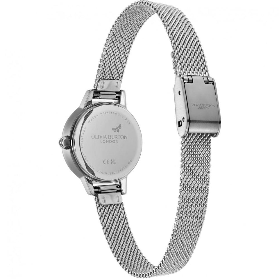 Olivia Burton Ladies Mini Classic 23mm Primrose Dial Mesh Bracelet Watch
