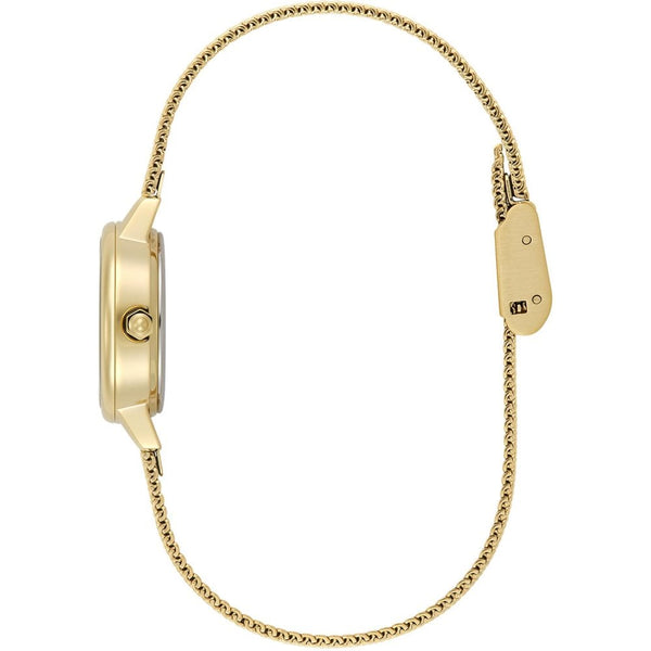 Olivia Burton Ladies Mini Classic Forest Green Dial Gold Plated Mesh Bracelet Watch