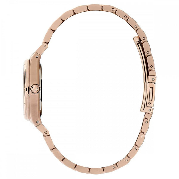 Olivia Burton Ladies Rose Gold Mini Hexa 28mm Cranberry Dial Watch
