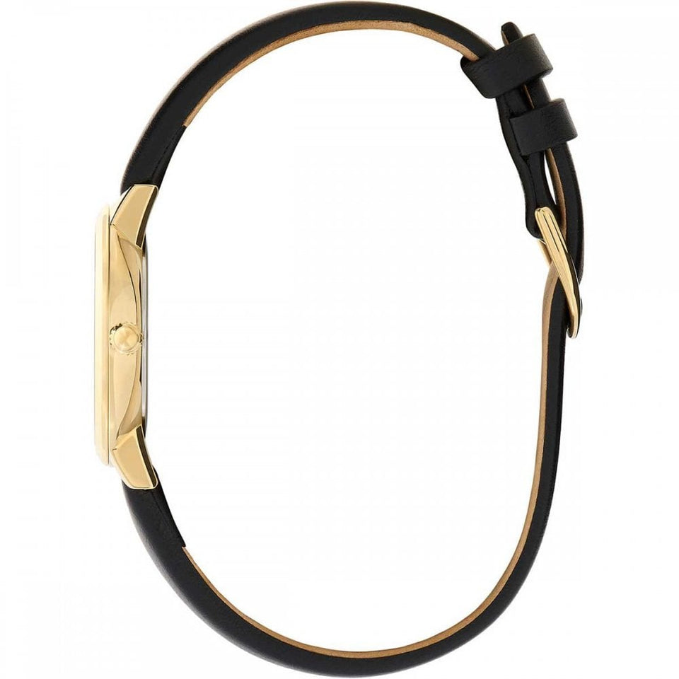 Olivia Burton Ladies Signature Bee Ultra Slim 28mm Black Strap Watch