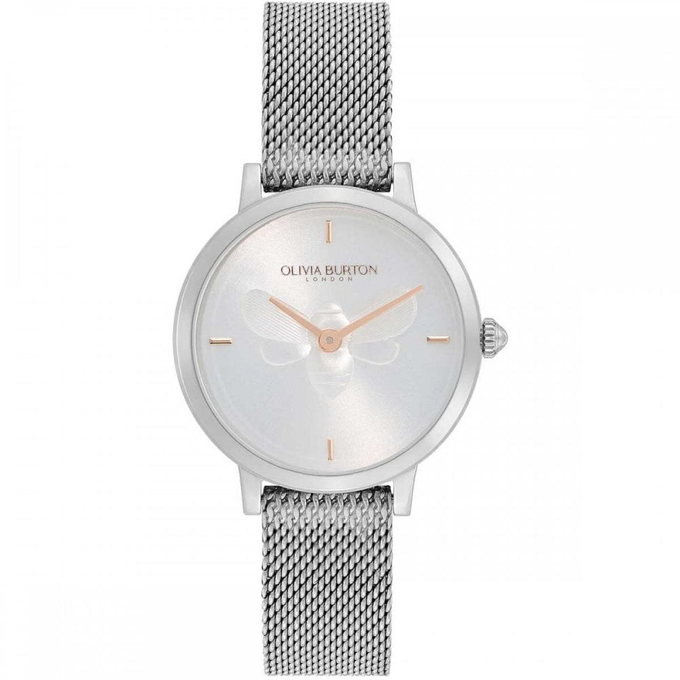 Olivia Burton Ladies Signature Bee Ultra Slim Mesh 28mm Watch