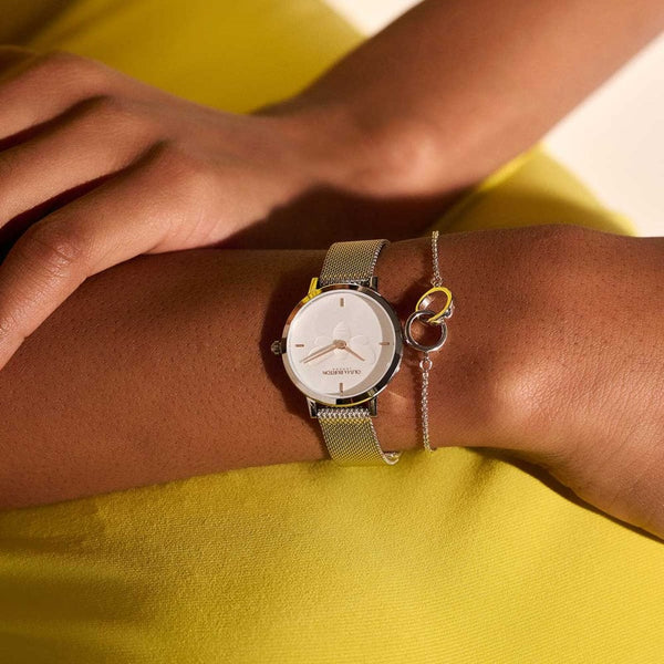 Olivia Burton Ladies Signature Bee Ultra Slim Mesh 28mm Watch