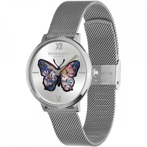 Olivia Burton Ladies Signature Butterfly 35mm Mesh Bracelet Watch