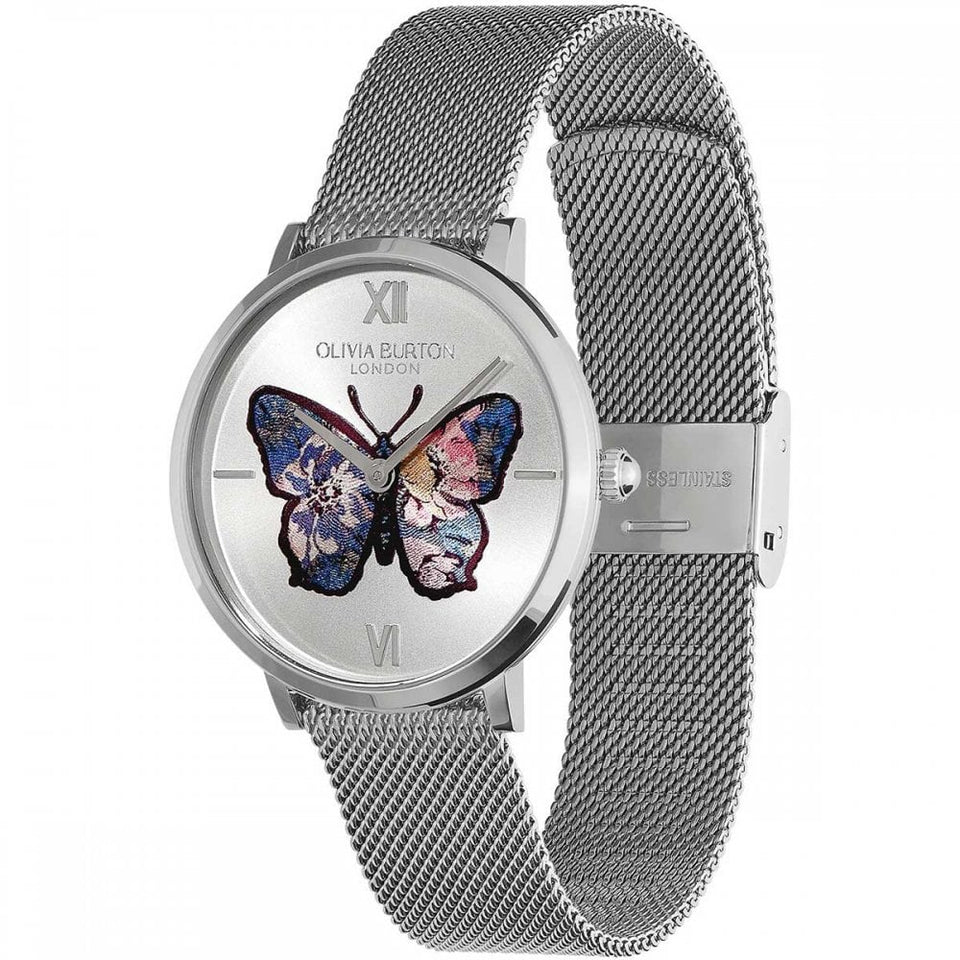 Olivia Burton Ladies Signature Butterfly 35mm Mesh Bracelet Watch