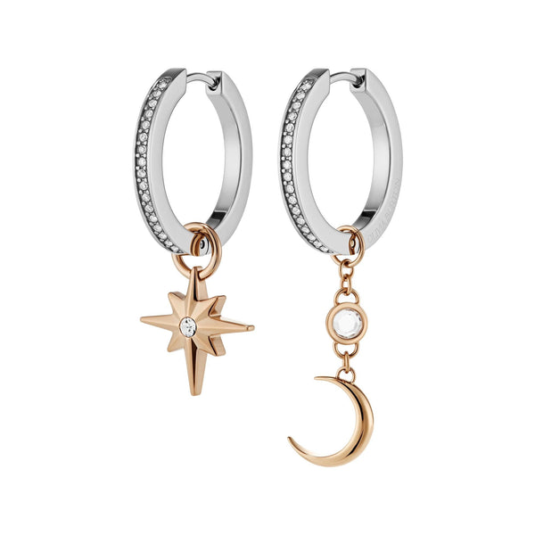 Olivia Burton Ladies Signature Celestial Moon & Star Two Tone Earrings