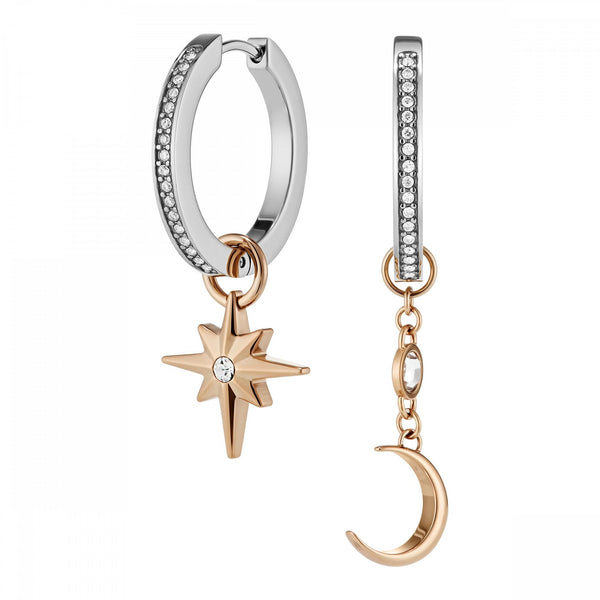 Olivia Burton Ladies Signature Celestial Moon & Star Two Tone Earrings