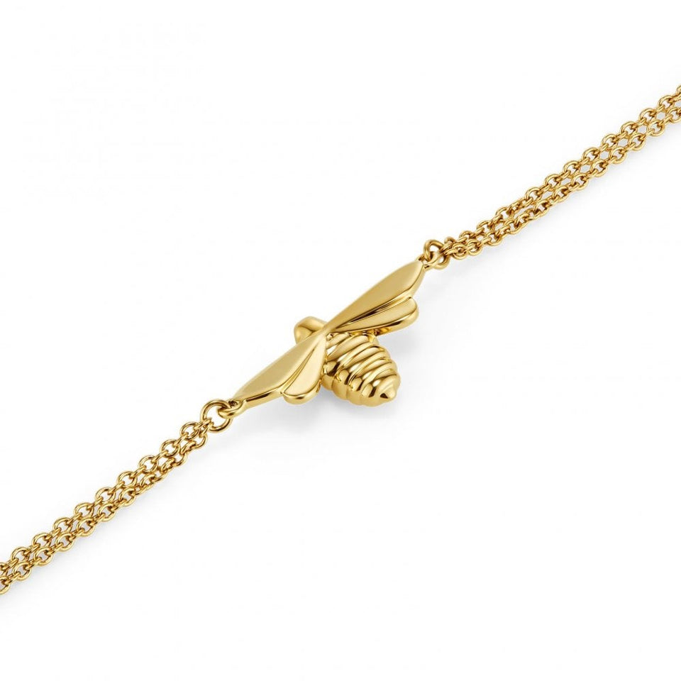 Olivia Burton Ladies Signature Honey Bee Gold Plated Double Bracelet