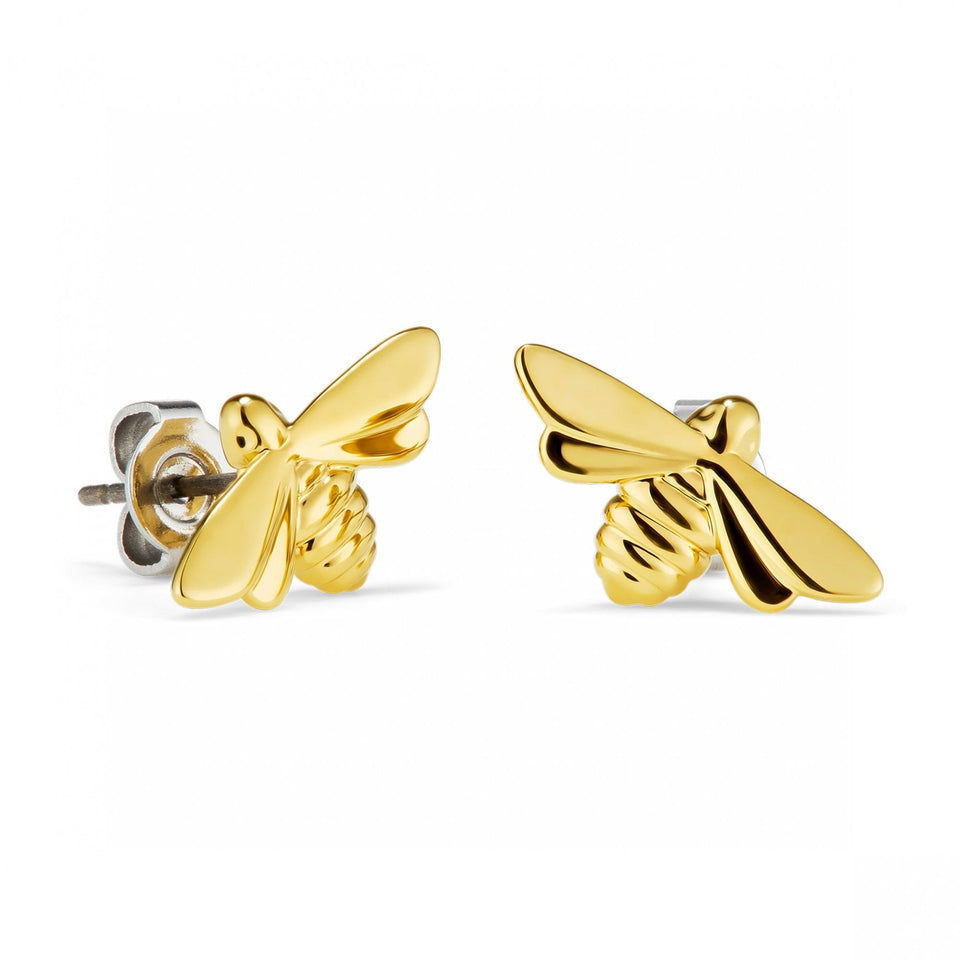 Olivia Burton Ladies Signature Honey Bee Gold Plated Stud Earrings