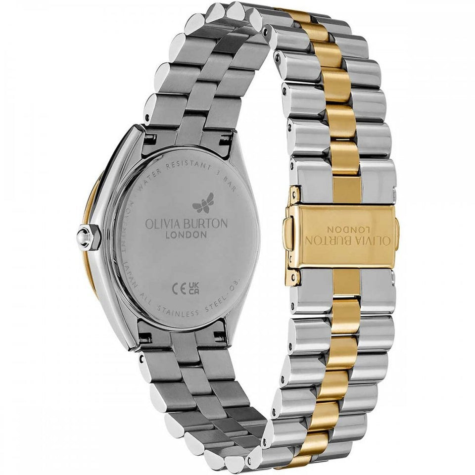 Olivia Burton Ladies Sports Luxe 34mm Forest Green Two Tone Watch