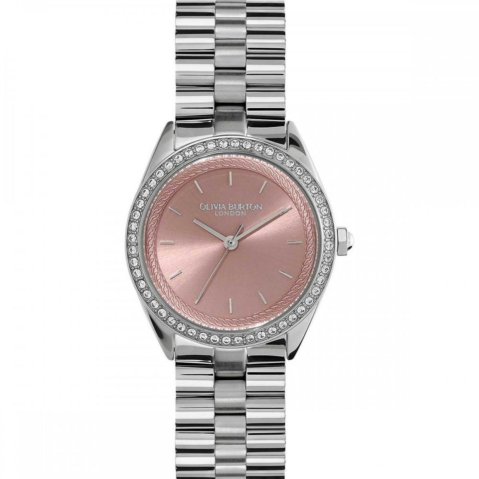 Olivia Burton Ladies Sports Luxe 34mm Mellow Rose Dial Bracelet Watch