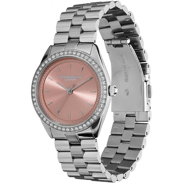 Olivia Burton Ladies Sports Luxe 34mm Mellow Rose Dial Bracelet Watch