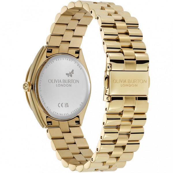 Olivia Burton Ladies Sports Luxe Cherry Dial Gold Plated Watch