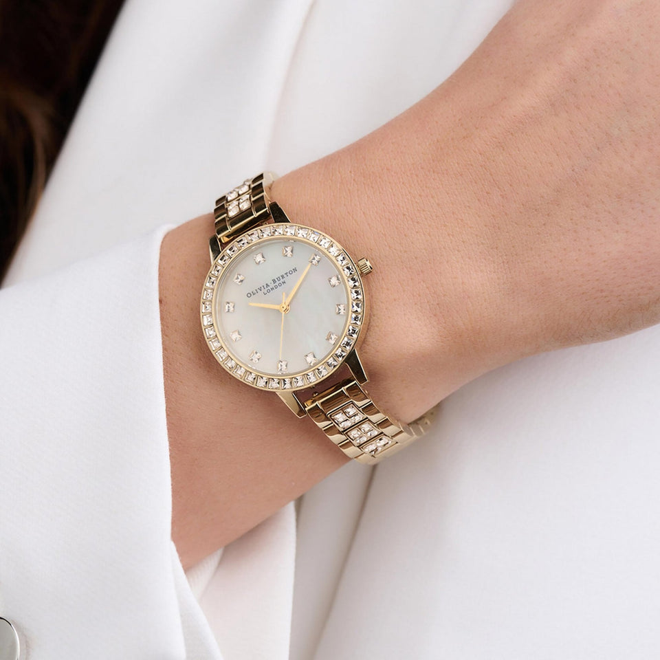 Olivia Burton Ladies Treaure Mother Of Pearl Stone Set Watch