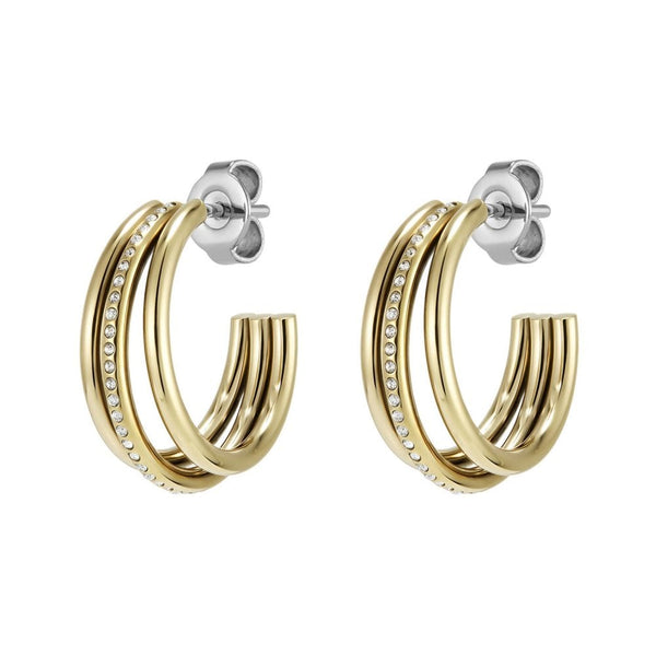 Olivia Burton Ladies Trend Edition Stacked Gold Plated Hoop Earrings