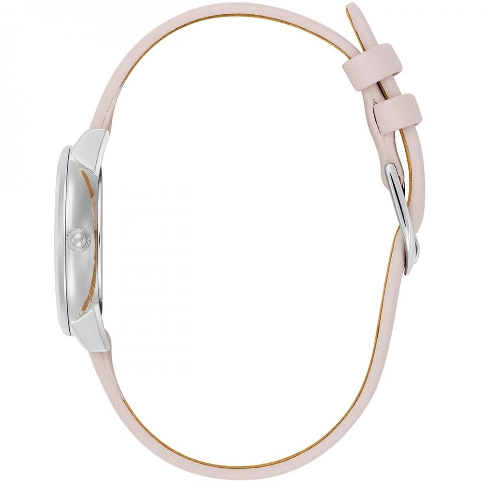 Olivia Burton Ladies Ultra Slim Honeycomb Primrose Dial Leather Strap Watch