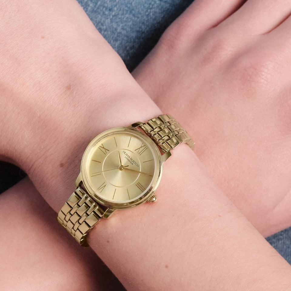 Olivia Burton Ladies Westbourne 30mm Gold Tone Bracelet Watch