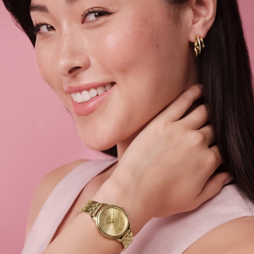 Olivia Burton Ladies Westbourne 30mm Gold Tone Bracelet Watch