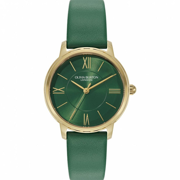 Olivia Burton Ladies Westbourne Green Dial Leather Strap Watch