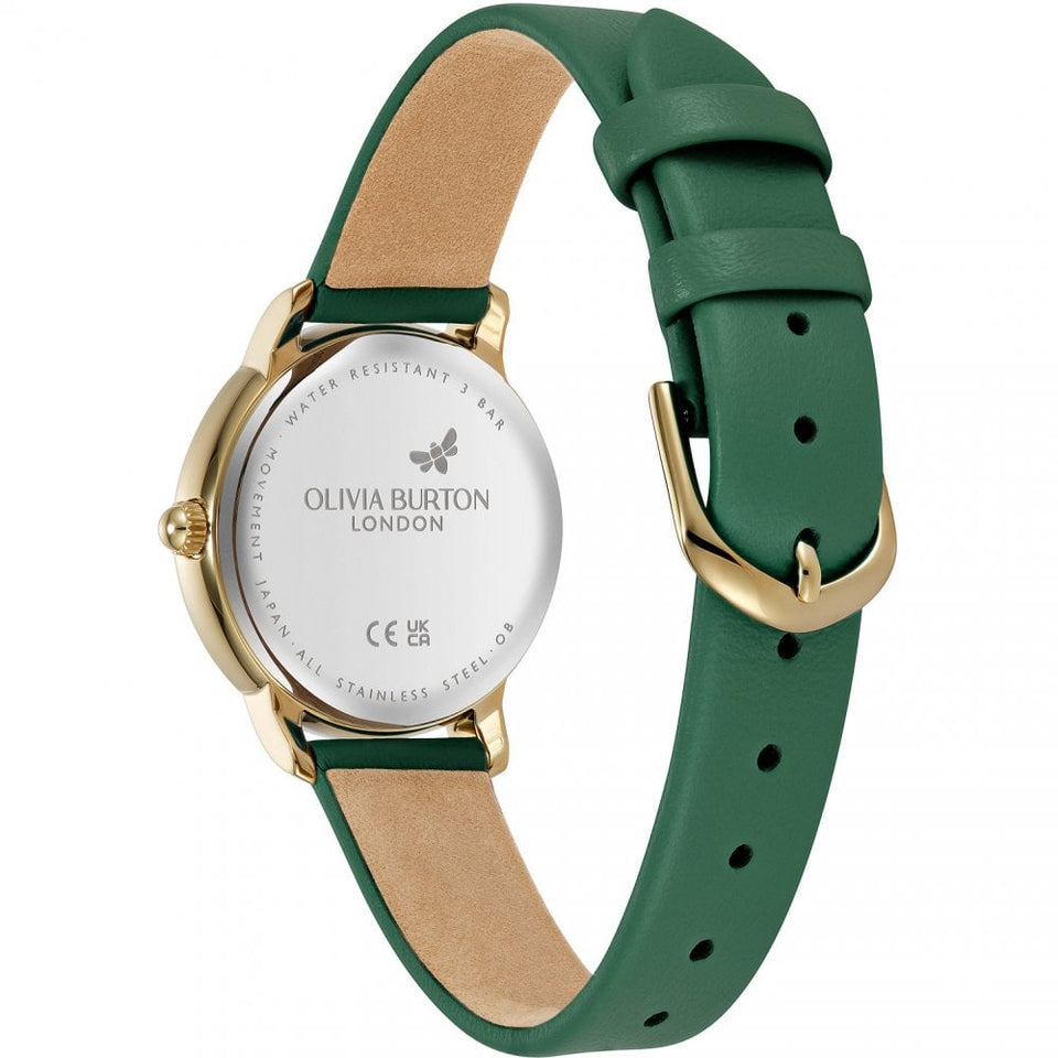 Olivia Burton Ladies Westbourne Green Dial Leather Strap Watch