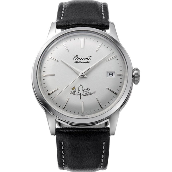 Orient Bambino Peanuts Edition 38mm Black Leather Strap Watch