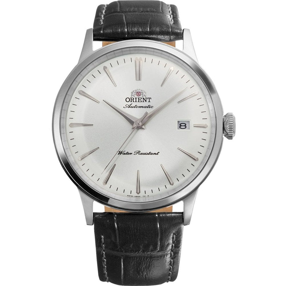 Orient Bambino White Dial 40.5mm Black Leather Strap Watch