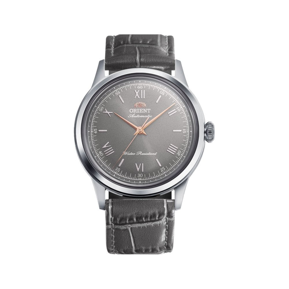 Orient Limited Bambino Grey Dial Leather Strap Watch