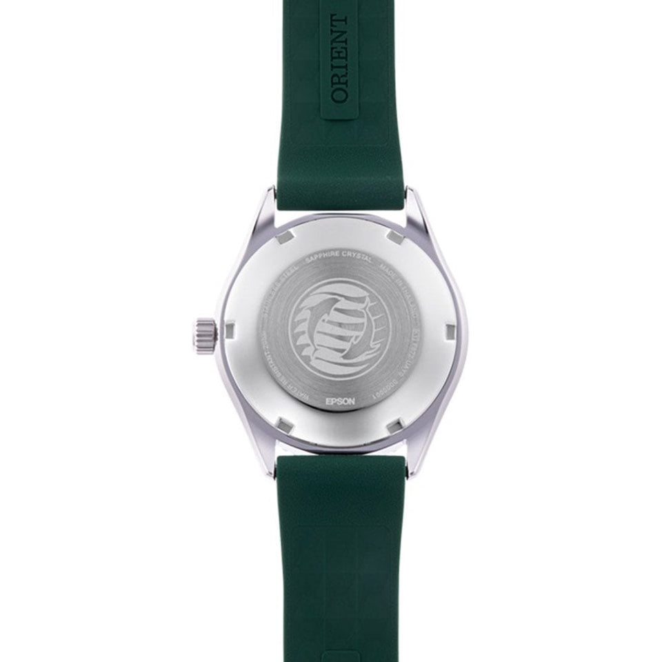 Orient Mako 39.9mm Green Dial Rubber Strap Watch
