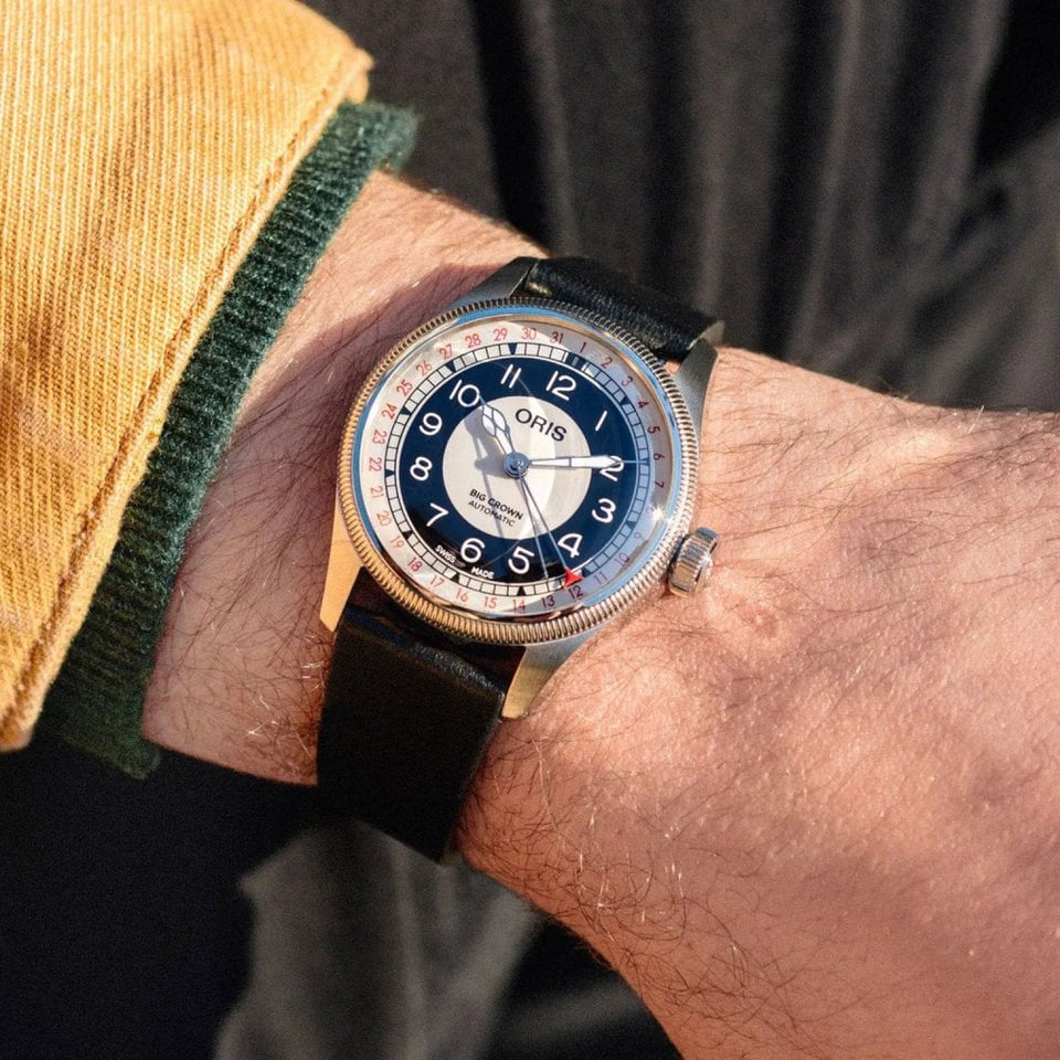 ORIS Big Crown Bullseye 38mm Cervo Volante Strap Watch