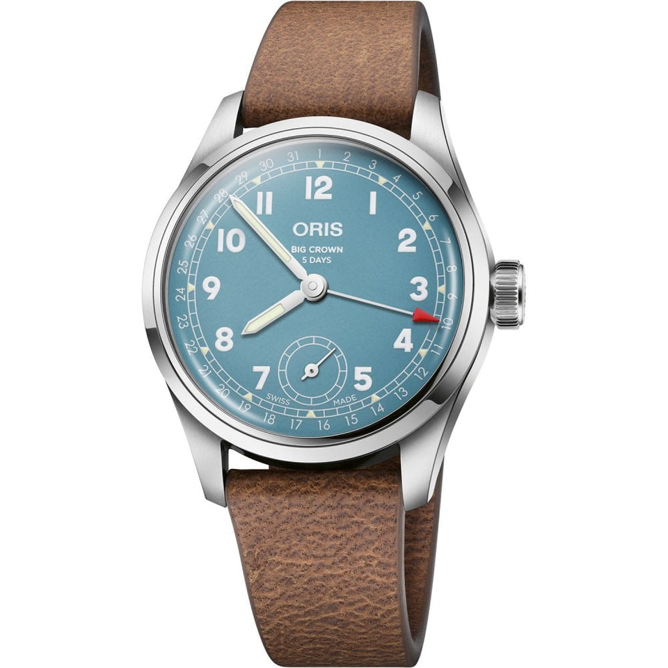 ORIS Big Crown Calibre 473 5-Day Mechanical 38mm Watch, Blue
