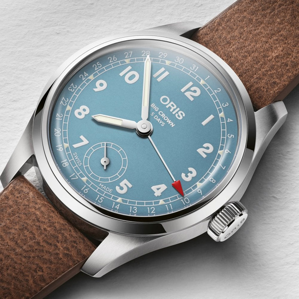 ORIS Big Crown Calibre 473 5-Day Mechanical 38mm Watch, Blue