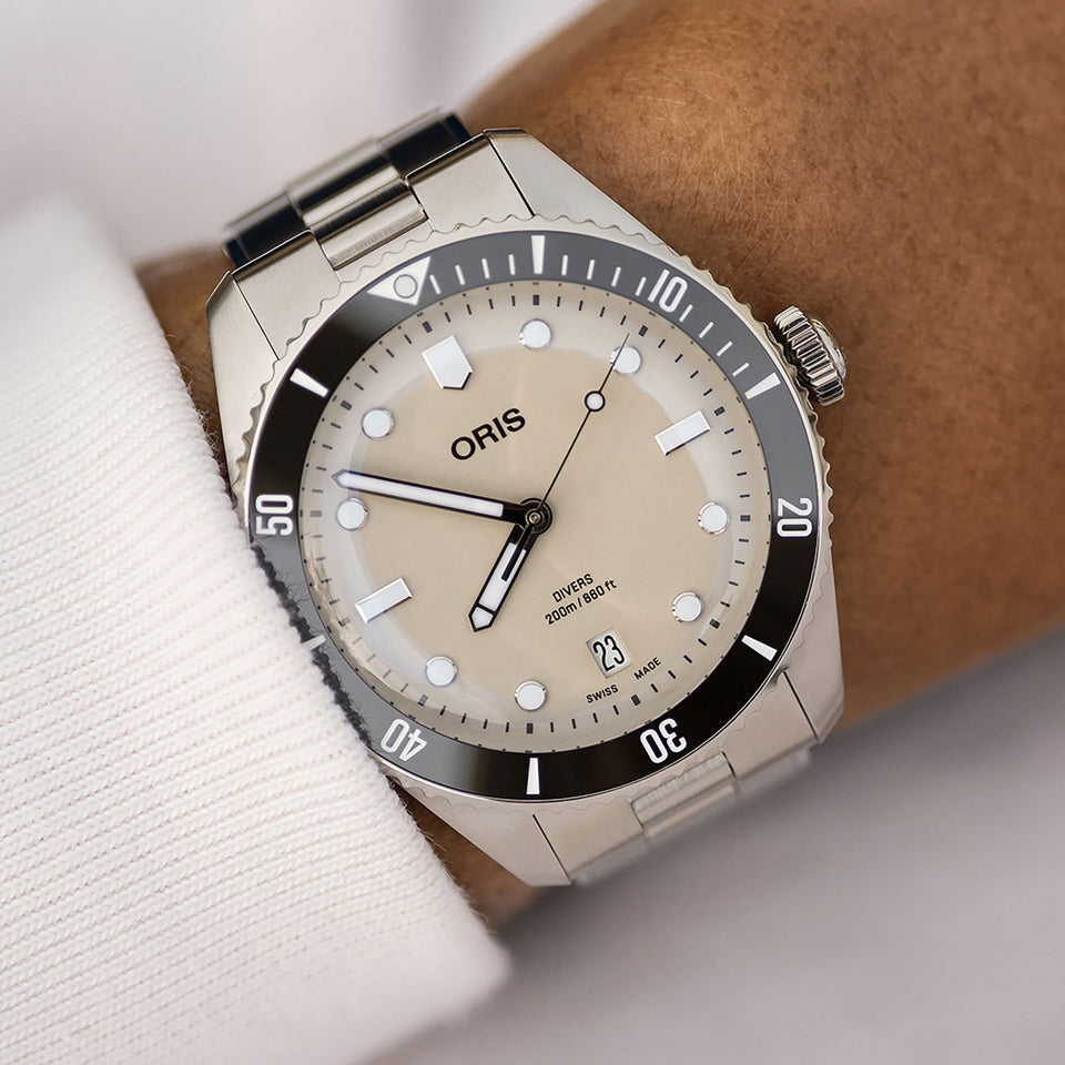 ORIS Divers Sixty-Five Beige Dial 39mm Watch