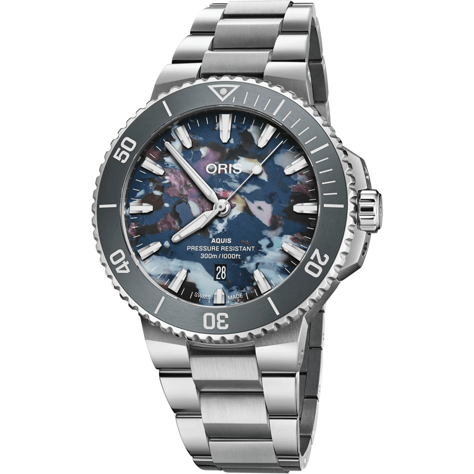 ORIS Men's Aquis Date Upcycle 41.5mm Automatic Watch