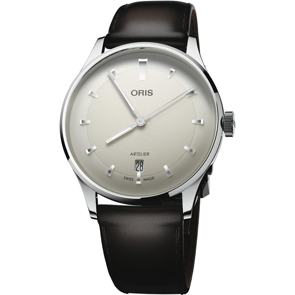 ORIS Men's ARTELIER 38mm Urban Dress White Dial Strap Watch