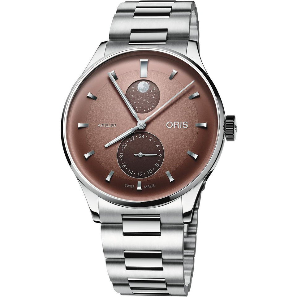 ORIS Men's ARTELIER COMPLICATION Chestnut Dial 40mm Watch