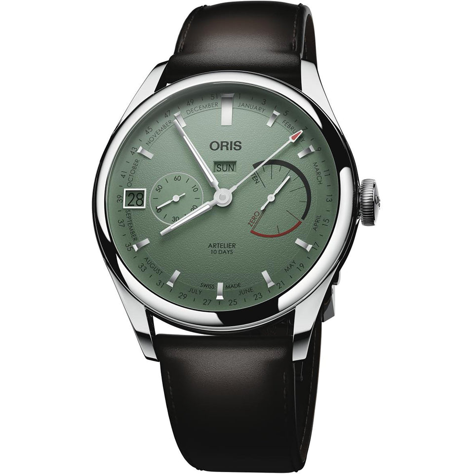 ORIS Men's ARTELIER S 43mm Green Dial Calendar Watch