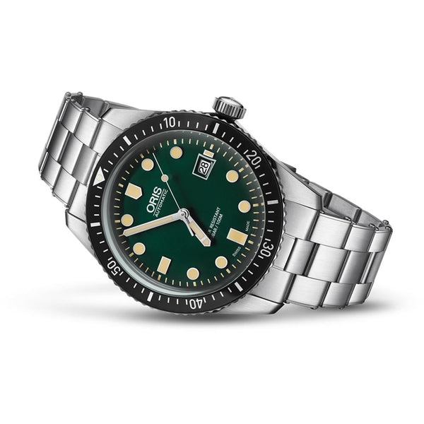 ORIS Men's Diver's Sixty-Five Green Dial Steel Auto Watch