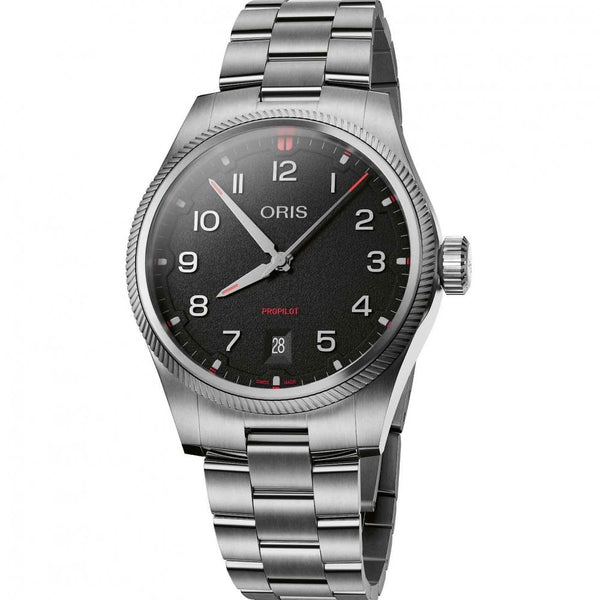 ORIS Men's ProPilot Date Automatic Black Dial Bracelet Watch