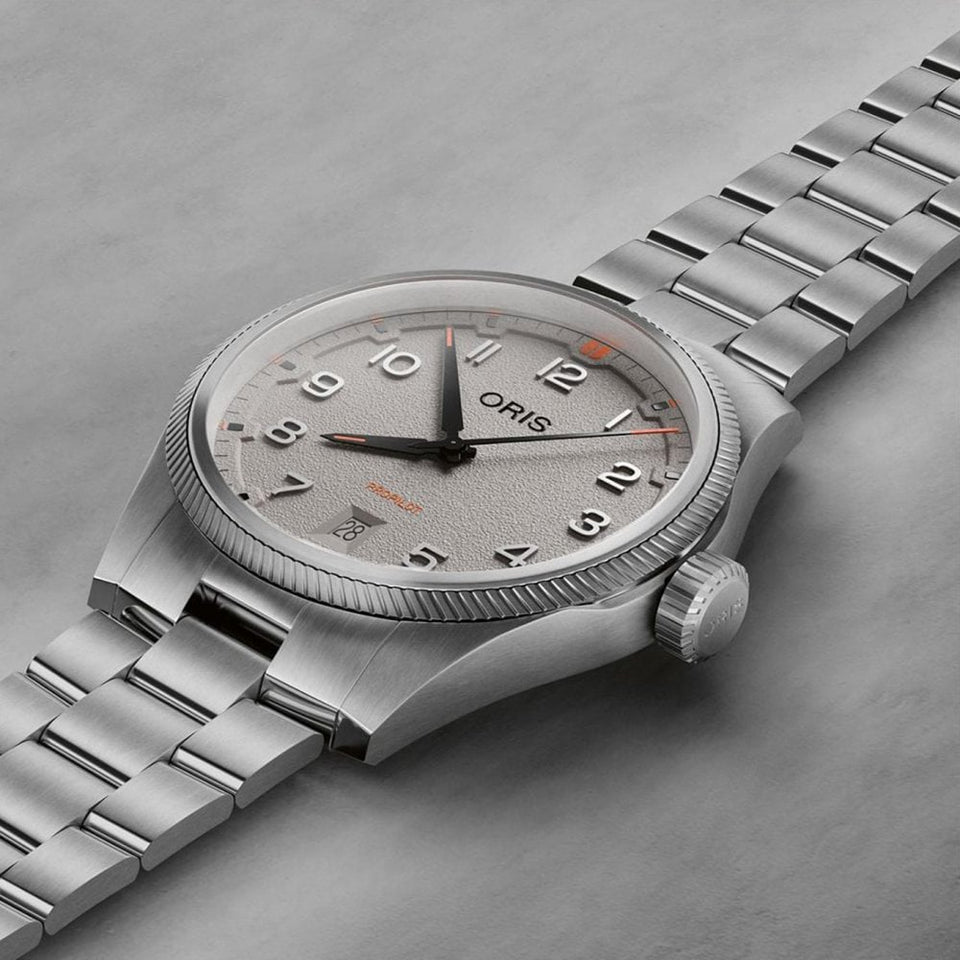 ORIS Men's ProPilot Date Automatic Grey Dial Bracelet Watch