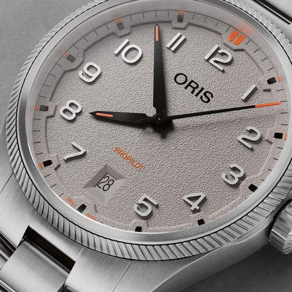 ORIS Men's ProPilot Date Automatic Grey Dial Bracelet Watch