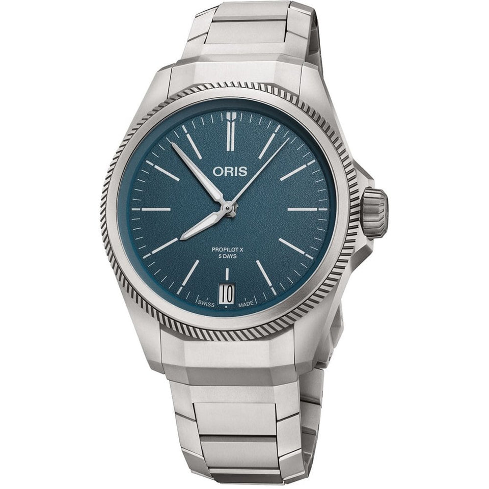 ORIS ProPilot X Calibre 400 39mm Titanium Watch | Blue