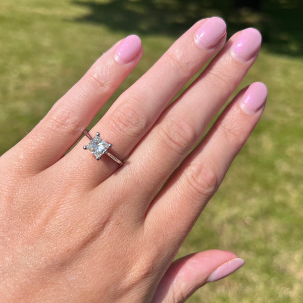 Francis & Gaye Platinum 1.04ct Princess Cut Diamond Solitaire